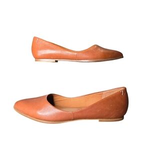 Zodiac Womens Cognac Brown Hill Pointed Toe Flats Size 9